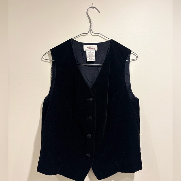 Vintage Worthington Velvet Vest EUC -size 8 - Picture 2 of 8